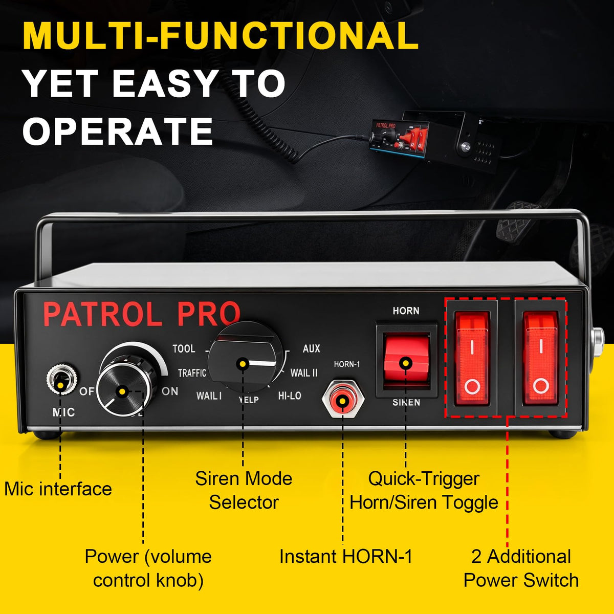 Police Siren PA System with Handheld Mic R65819