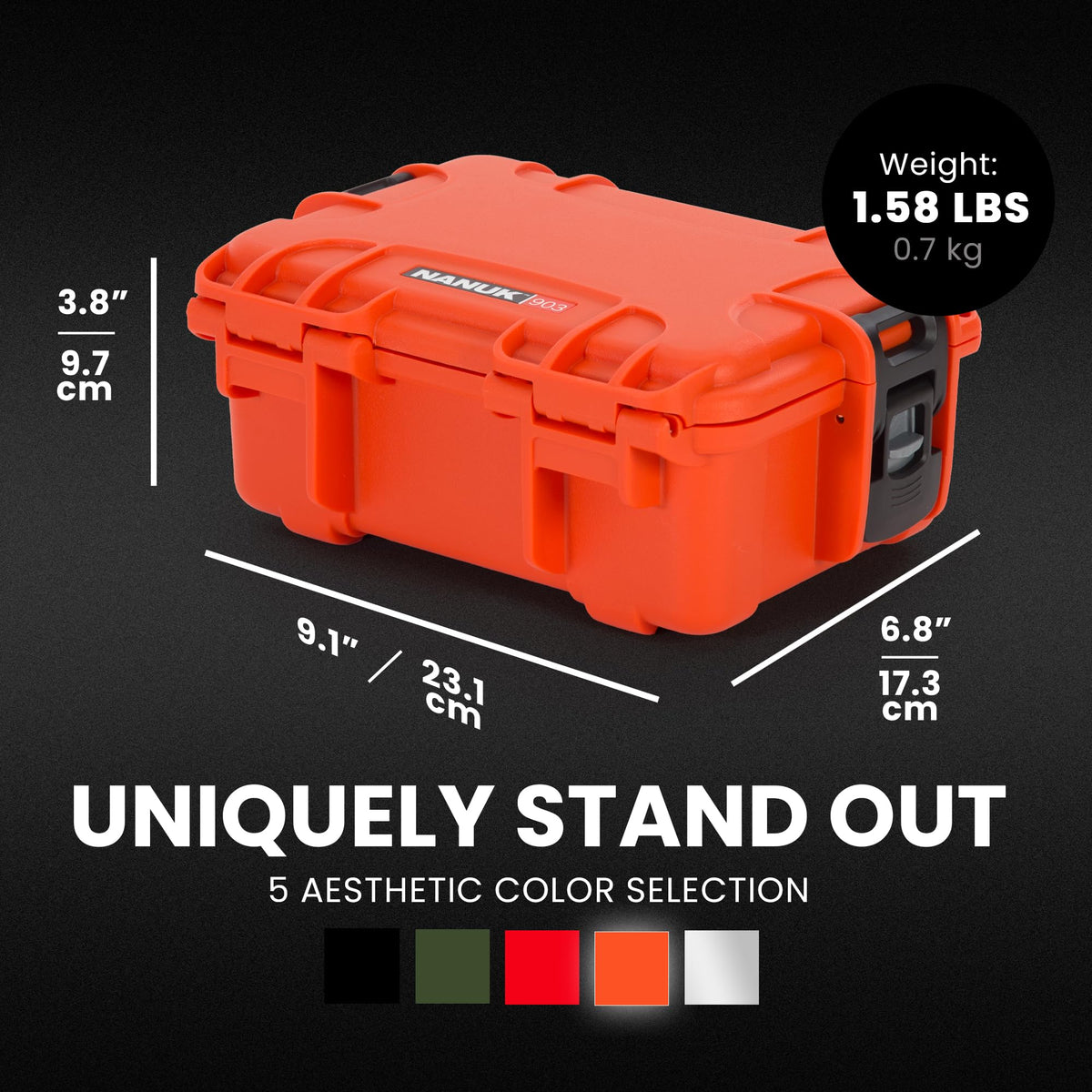 Orange Waterproof Hard Case J253214