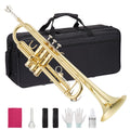 Gold Lacquer Brass Trumpet with Hard Case P250301