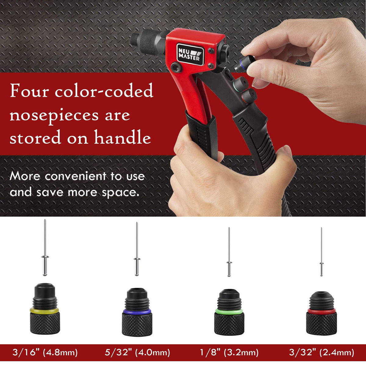Rivet Gun Tool Kit with 200 Rivets J2377