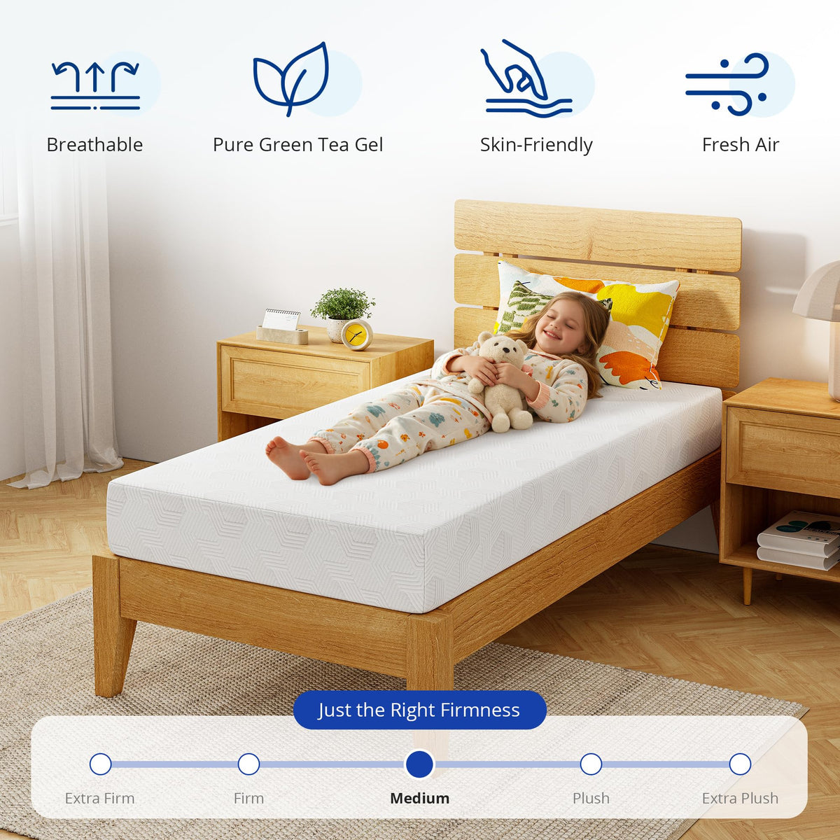 5 Inch Cooling Gel Memory Foam Twin Mattress U8671
