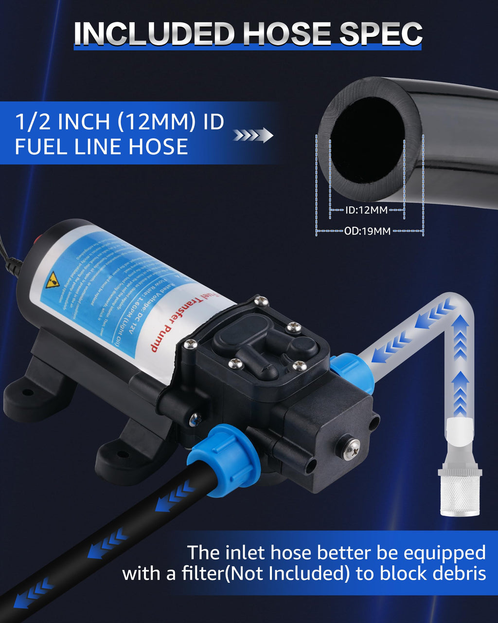12V Gasoline Transfer Pump Set E881592
