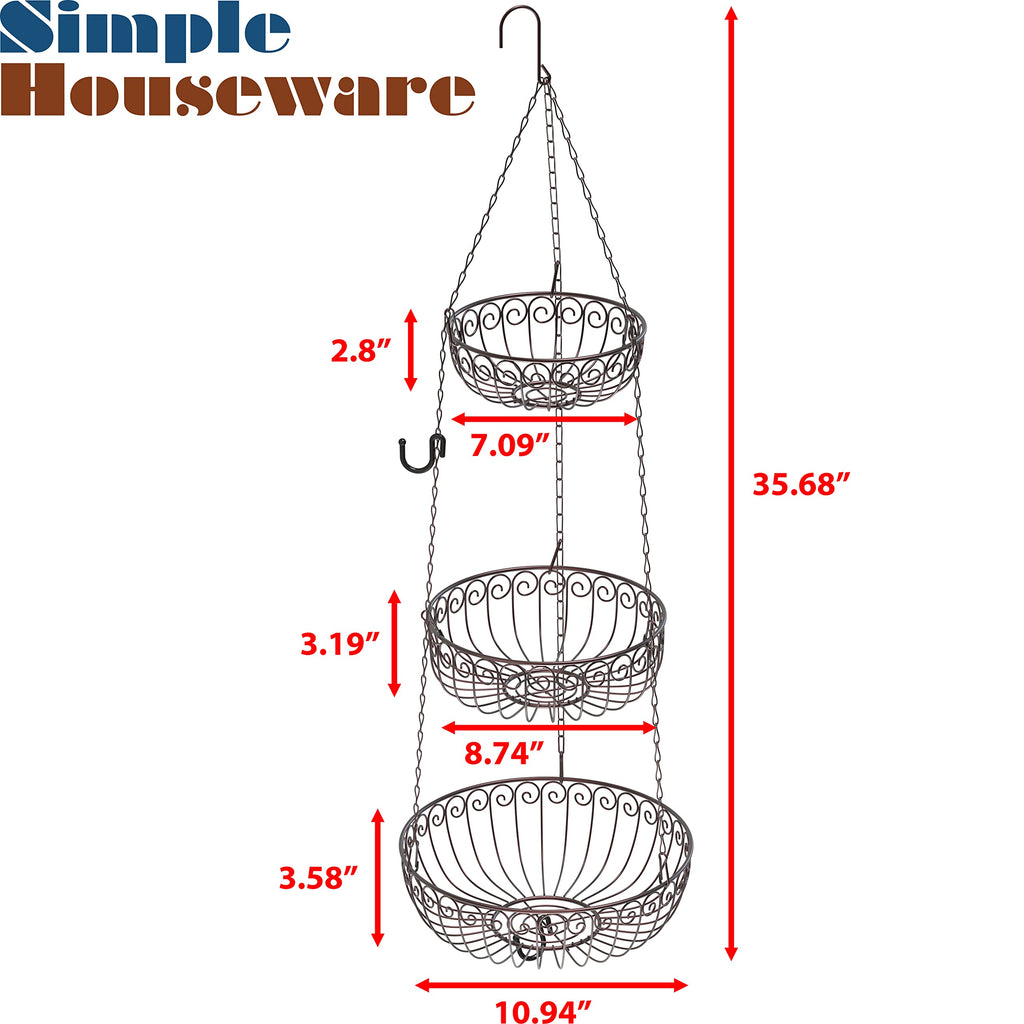 3-Tier Hanging Fruit Basket L5678