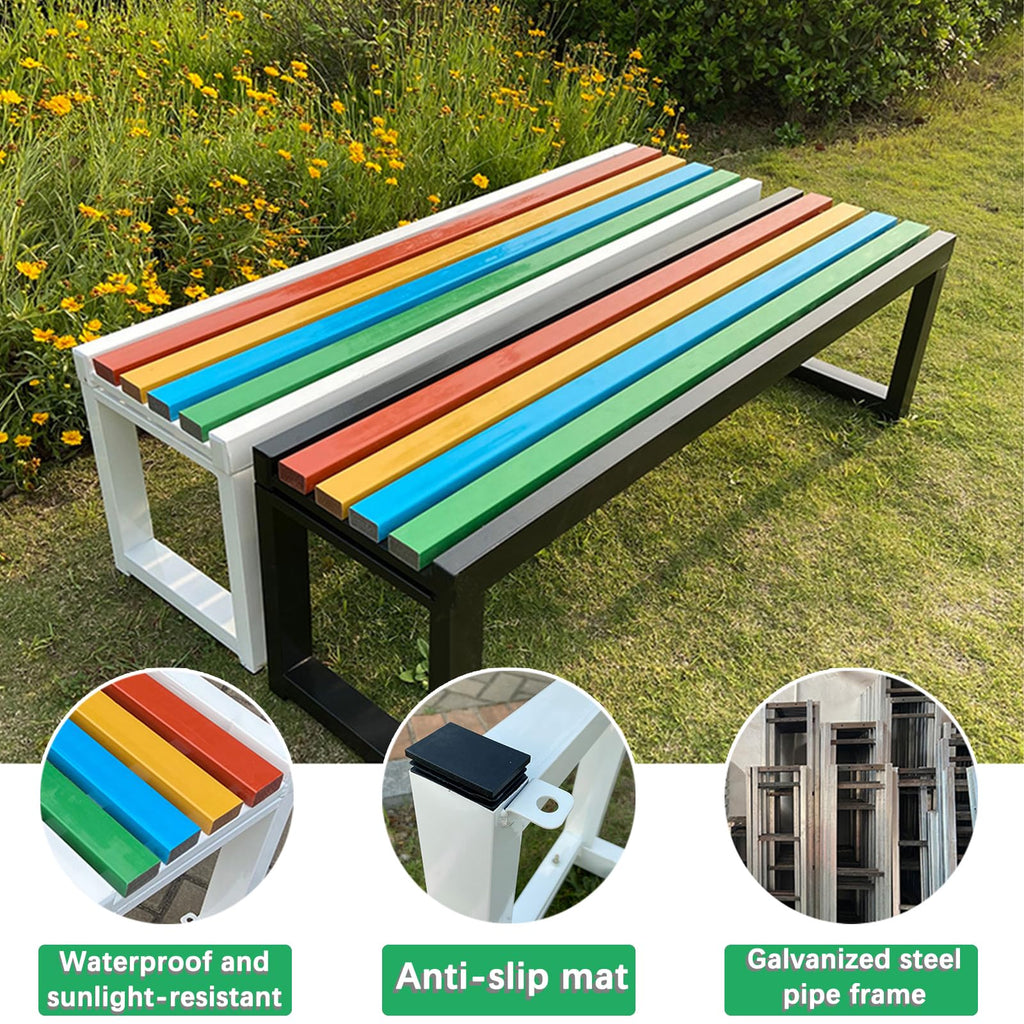 Cast Iron Outdoor Bench Carbonized Finish 150x40x45cm Z367351