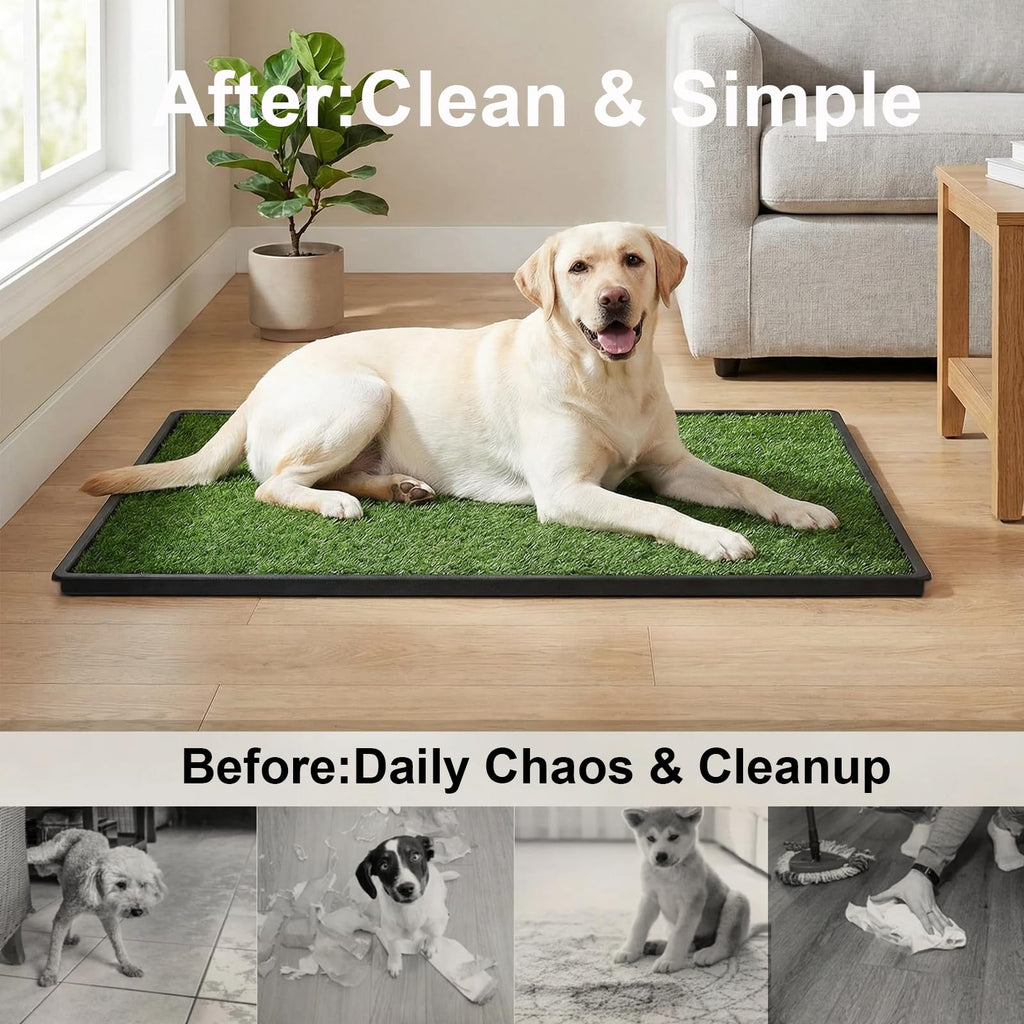 35"x23" Large Dog Grass Pad with Tray D431