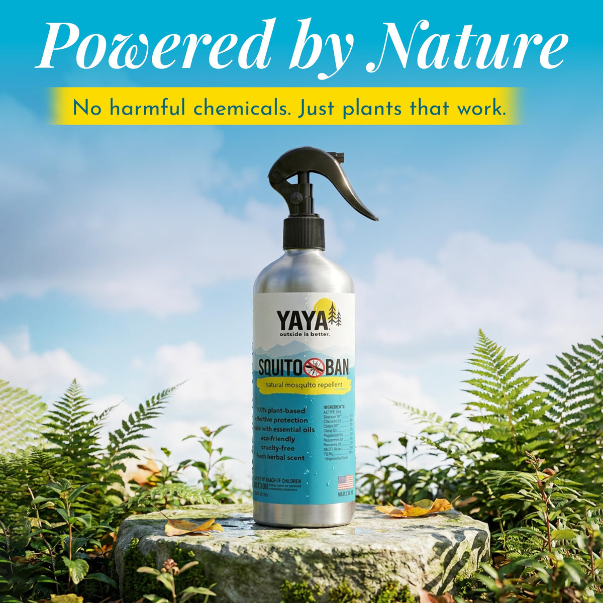 All Natural Deet-Free Mosquito Repellent Bug Spray 16 oz P4426