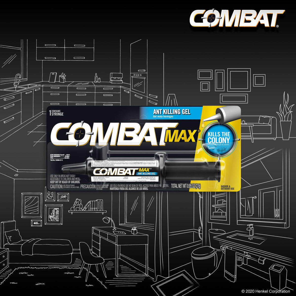 Combat Ant Killing Gel, 27 Gram P7738