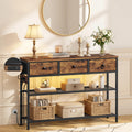 Console Table with Power Outlets and LED Lights D6713