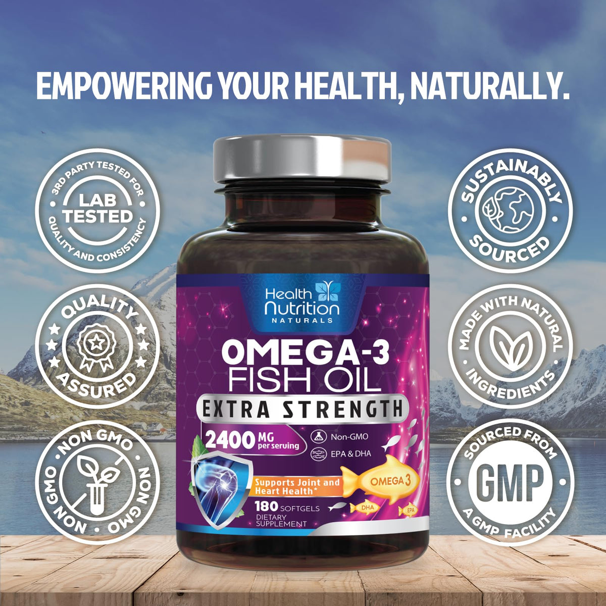 Omega 3 Fish Oil 2400mg Softgels R876356