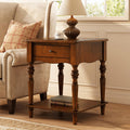 Solid Wood End Table with Drawer U7296