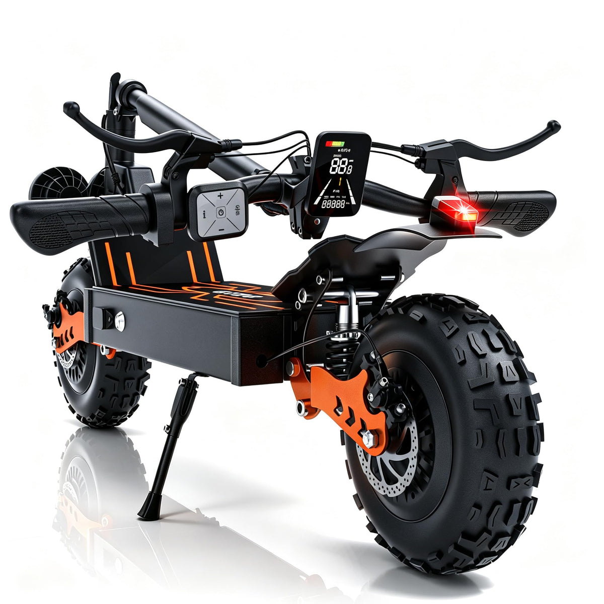 2400W Dual Motor 70 Miles Range 30MPH Foldable Off Road Electric Scooter Q1312
