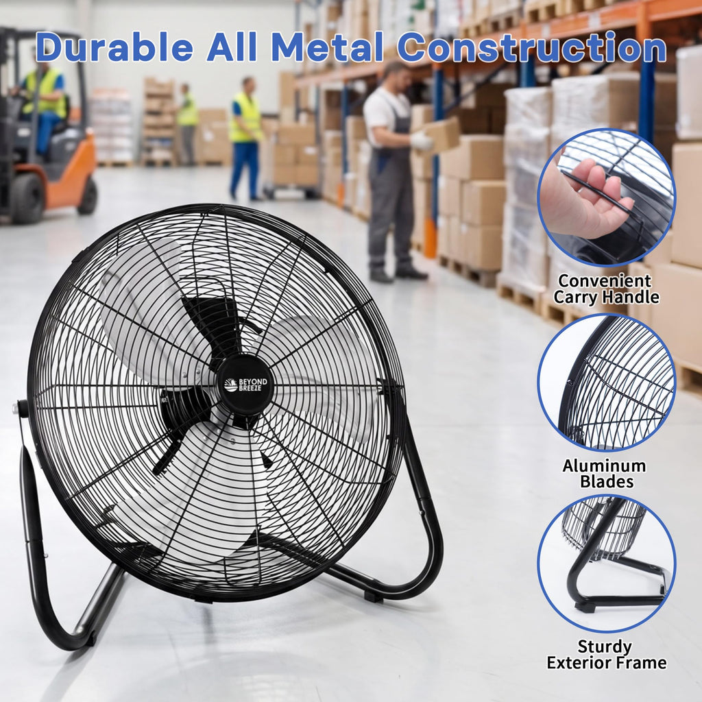 20'' High Velocity Wall Mount and Floor Fan with Remote A735