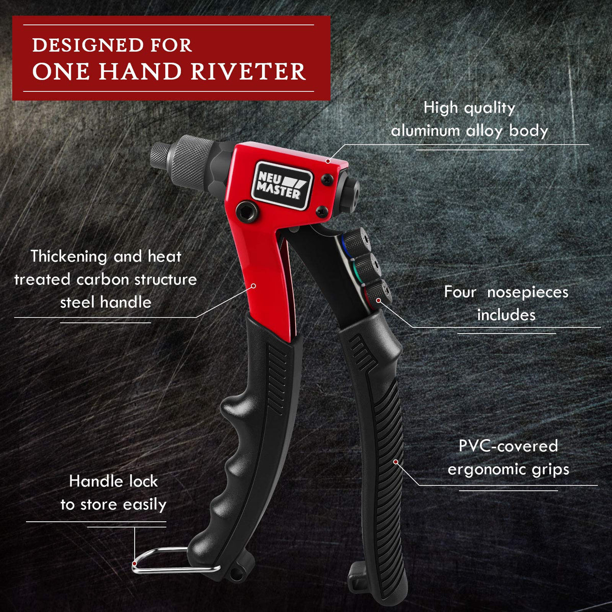 Rivet Gun Tool Kit with 200 Rivets J2377