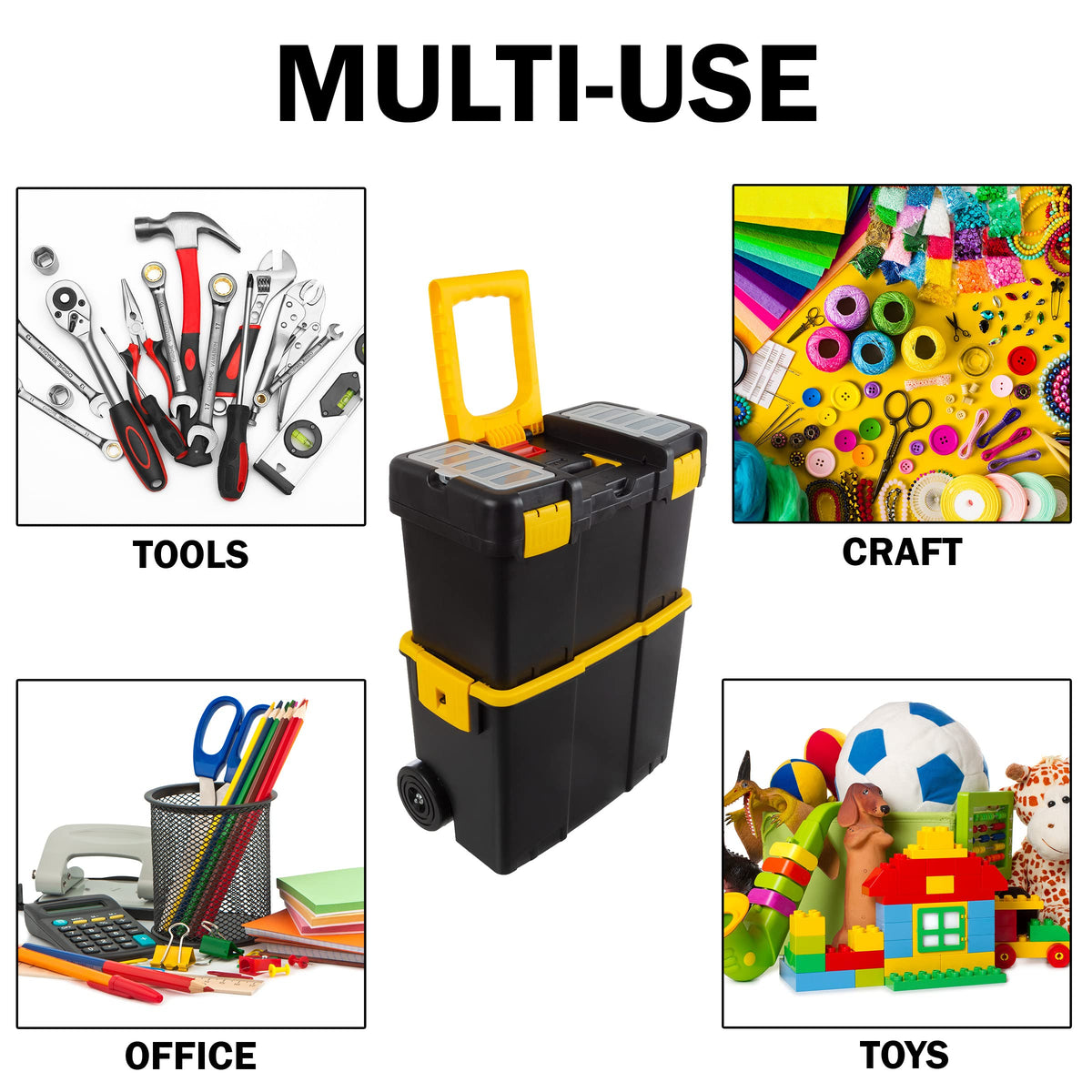 Portable Tool Box with Wheels D2448
