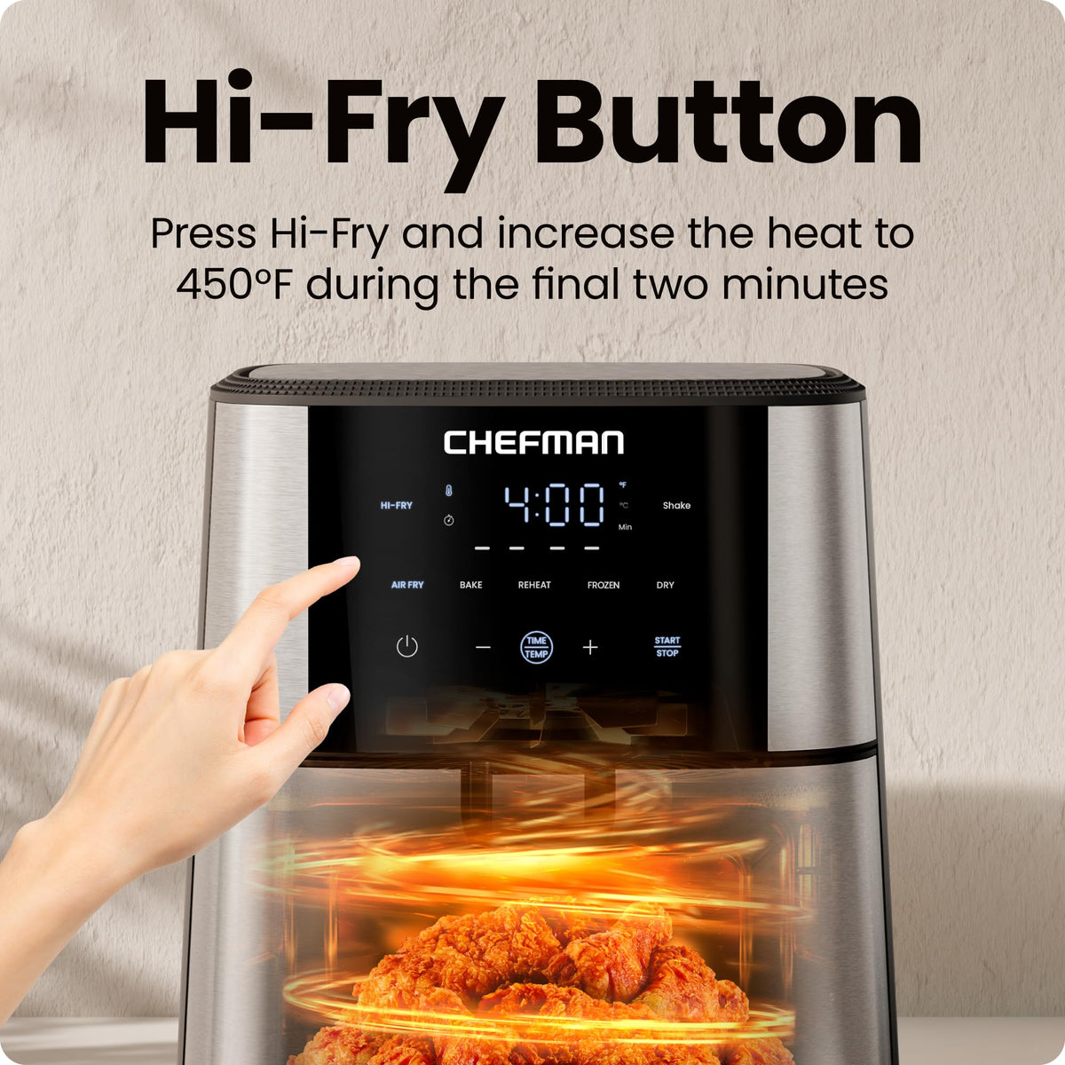 6 Qt 5-in-1 Nonstick Stainless Steel Air Fryer F997