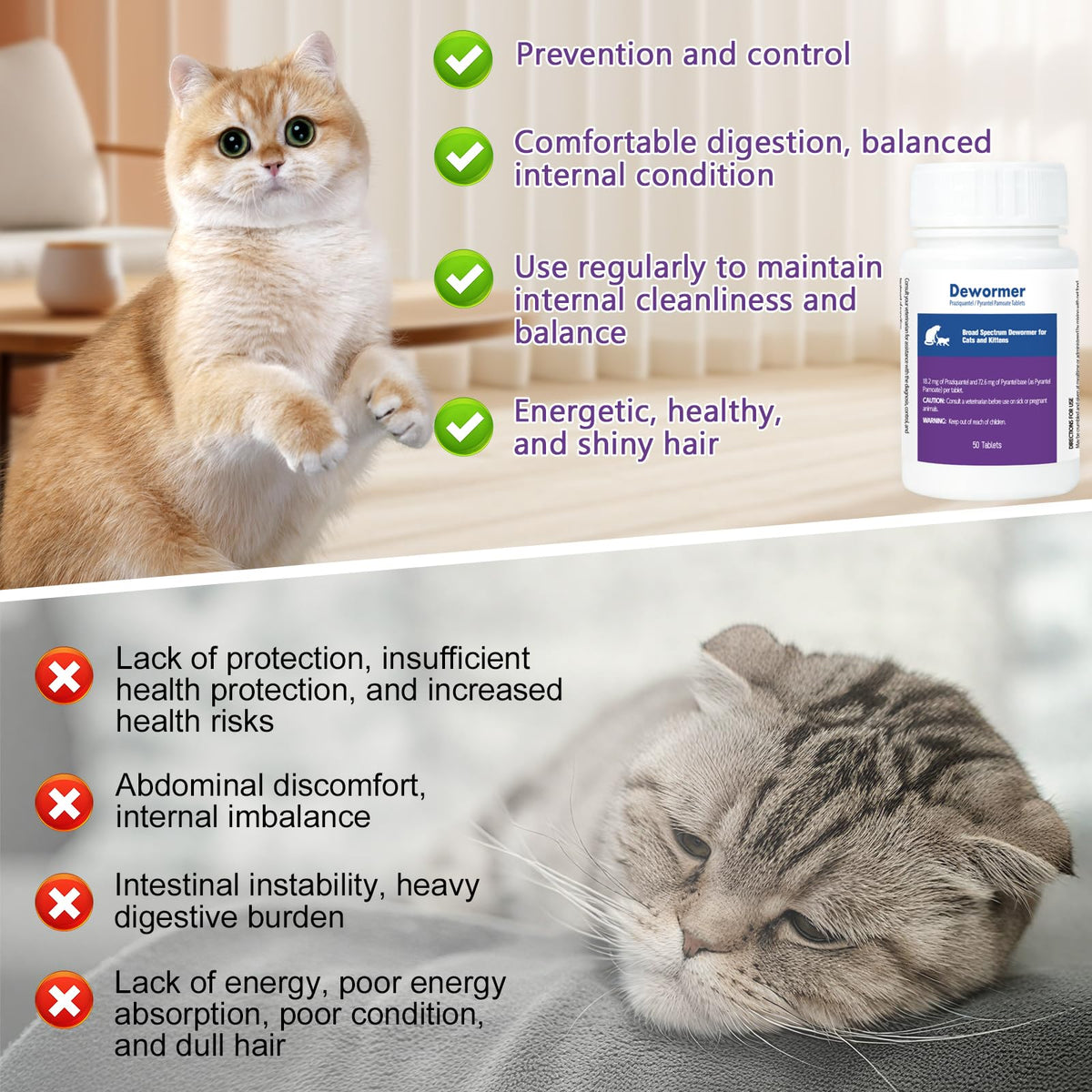 Broad-Spectrum Dewormer, 50 Tablets B9384
