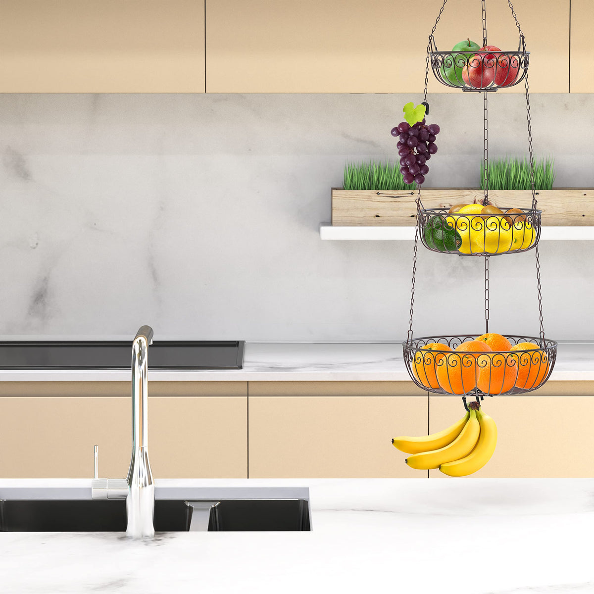 3-Tier Hanging Fruit Basket L5678