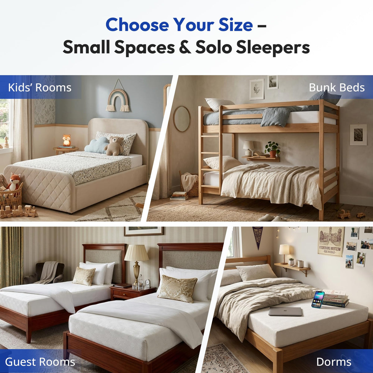 5 Inch Cooling Gel Memory Foam Twin Mattress U8671