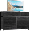 10 Drawer Fabric Dresser with Wood Top F957979