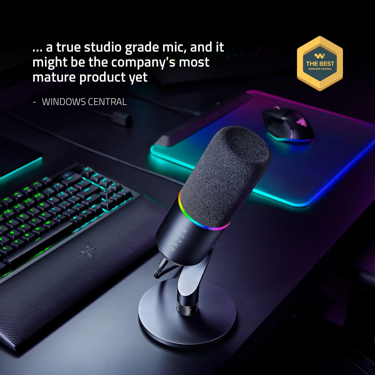 Black Dynamic USB Type C & XLR Microphone K194
