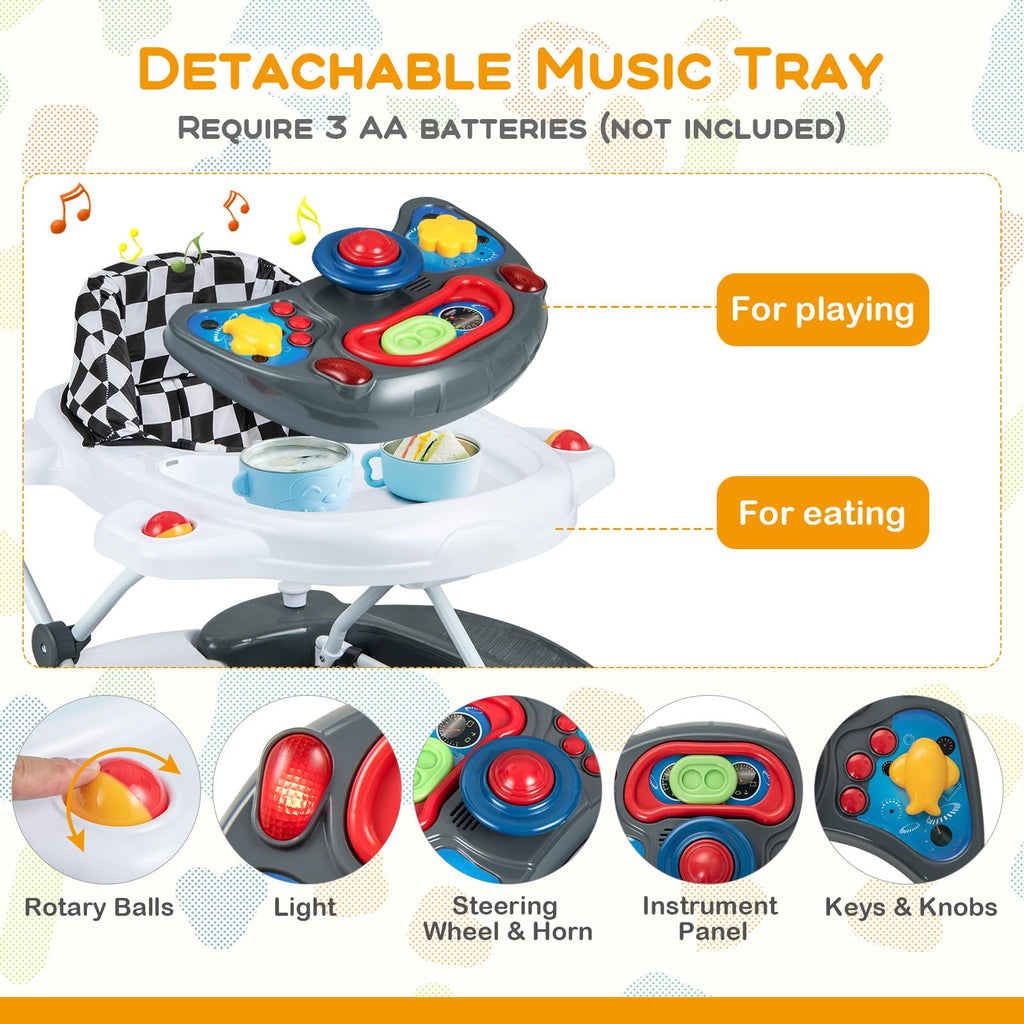 Foldable Adjustable Baby Walker with Wheels V667