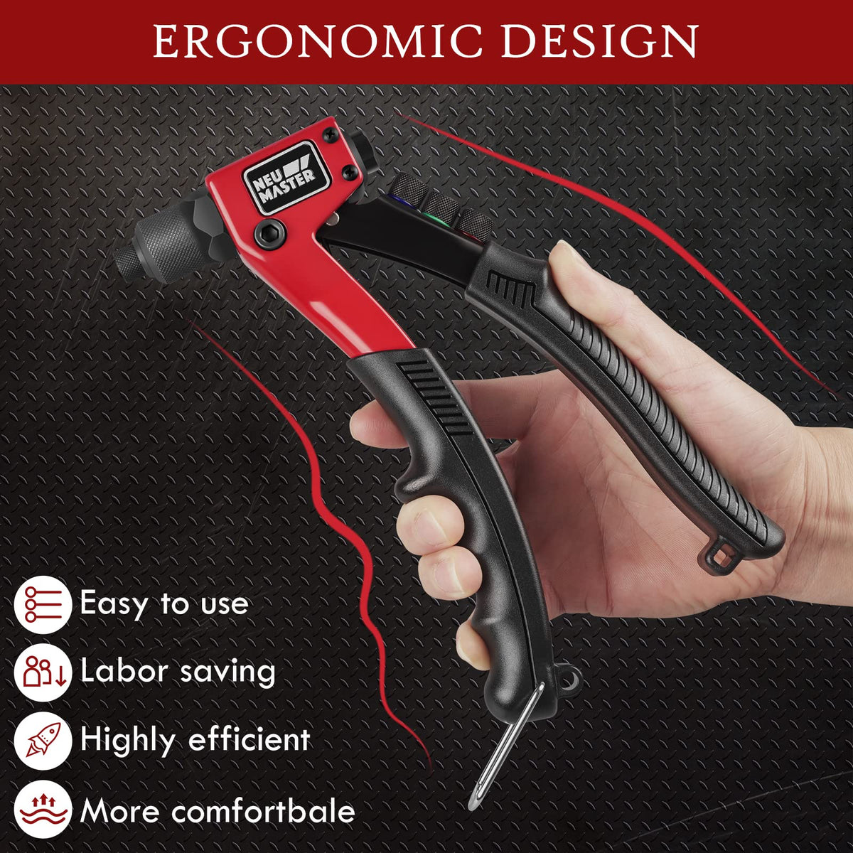 Rivet Gun Tool Kit with 200 Rivets J2377