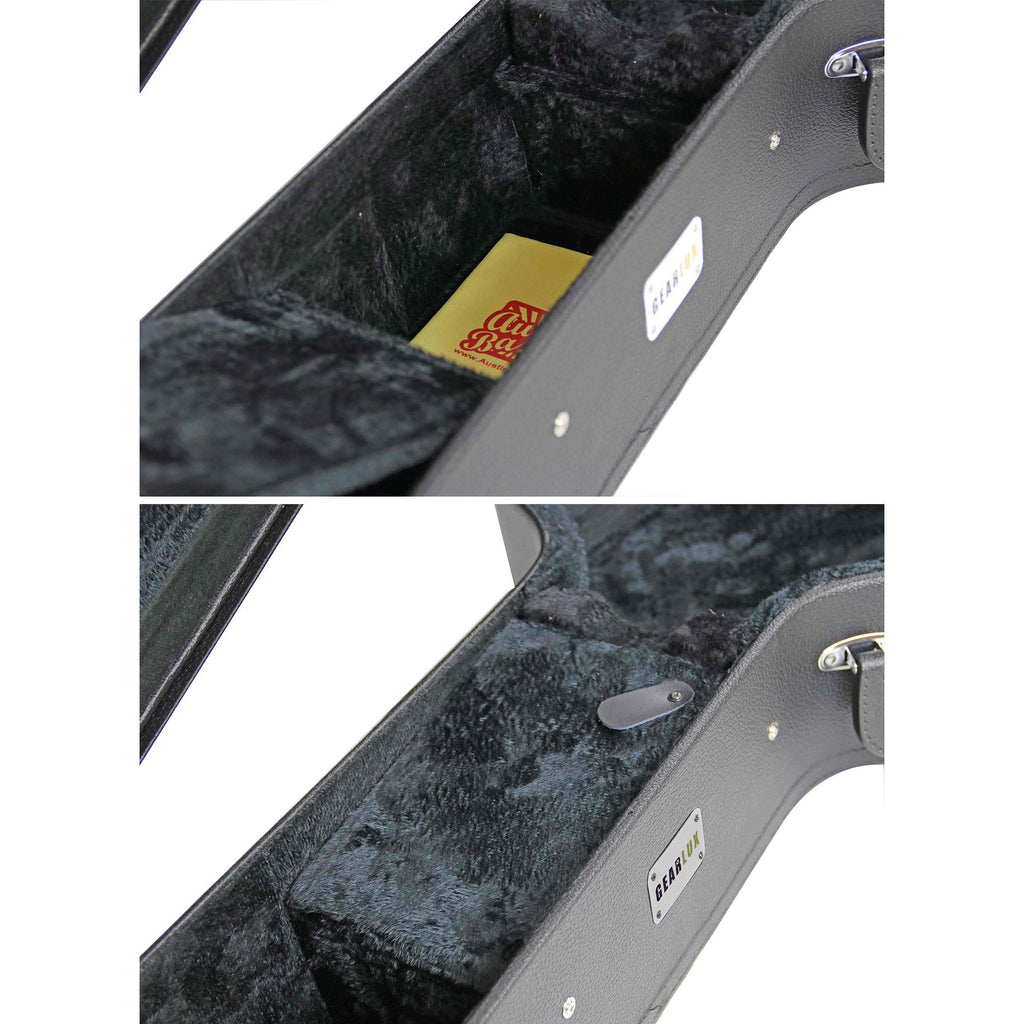 Black Acoustic Guitar Hardshell Case with Accessory Compartment C666073