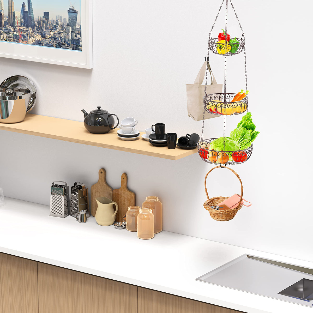 3-Tier Hanging Fruit Basket L5678