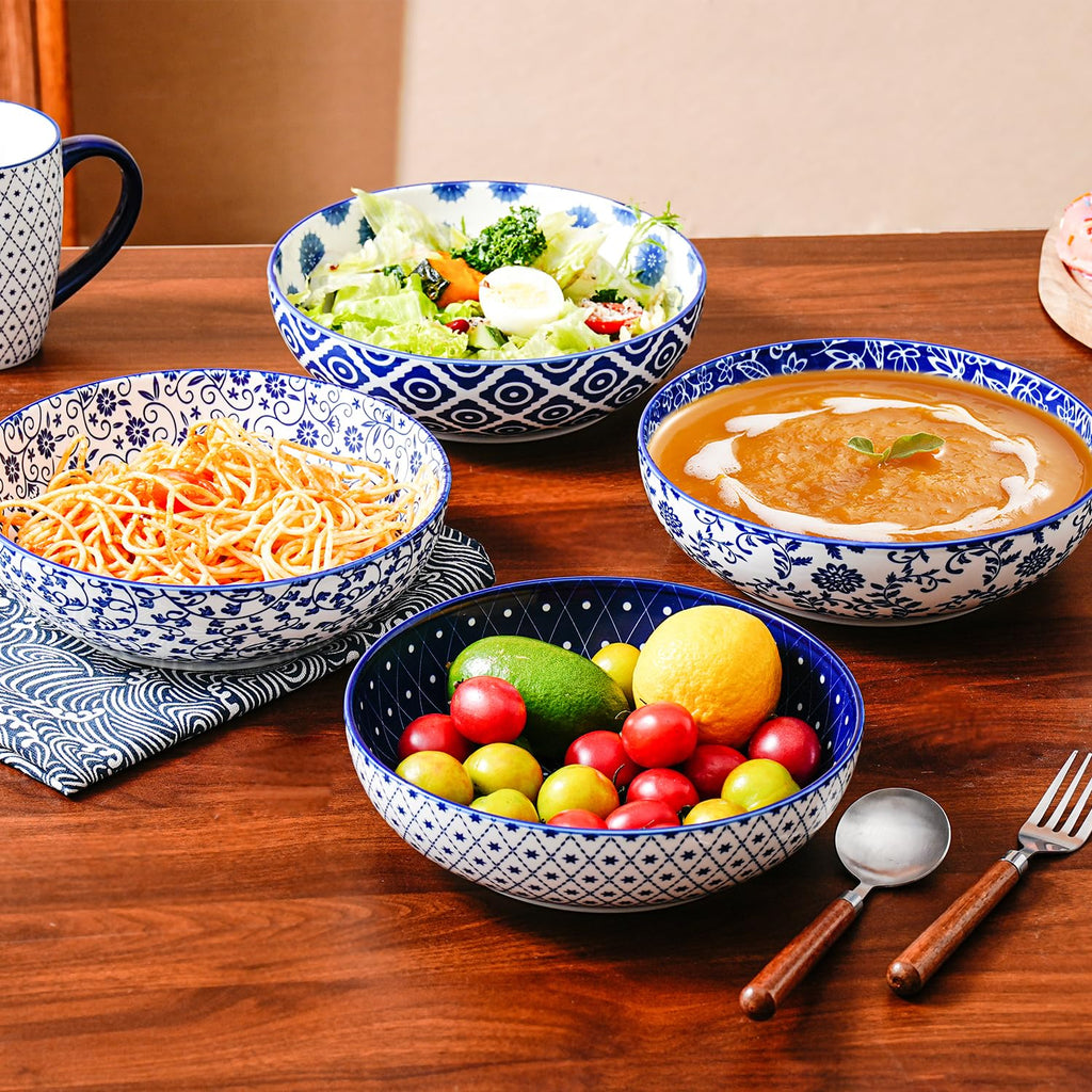 45 OZ Ceramic Pasta Bowls Set of 4 X609460