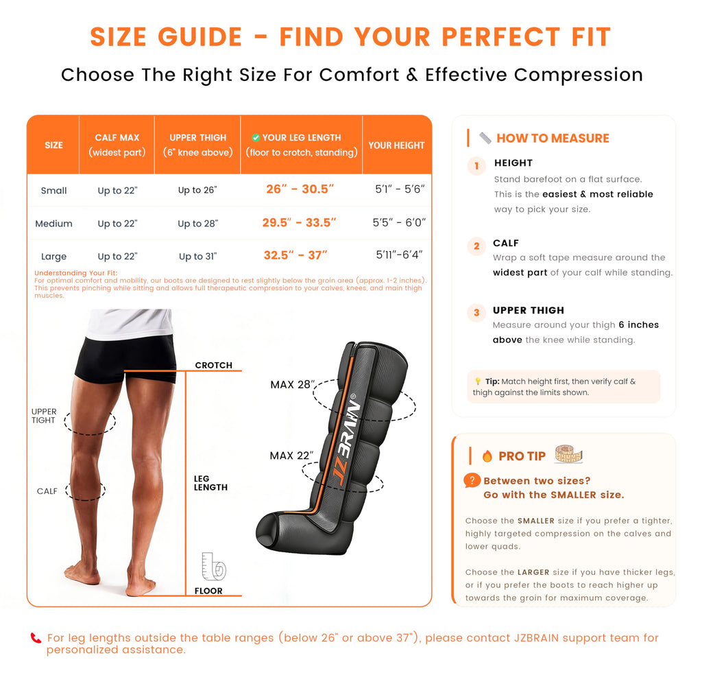 Air Compression Boots Leg Massager with Heat F8773