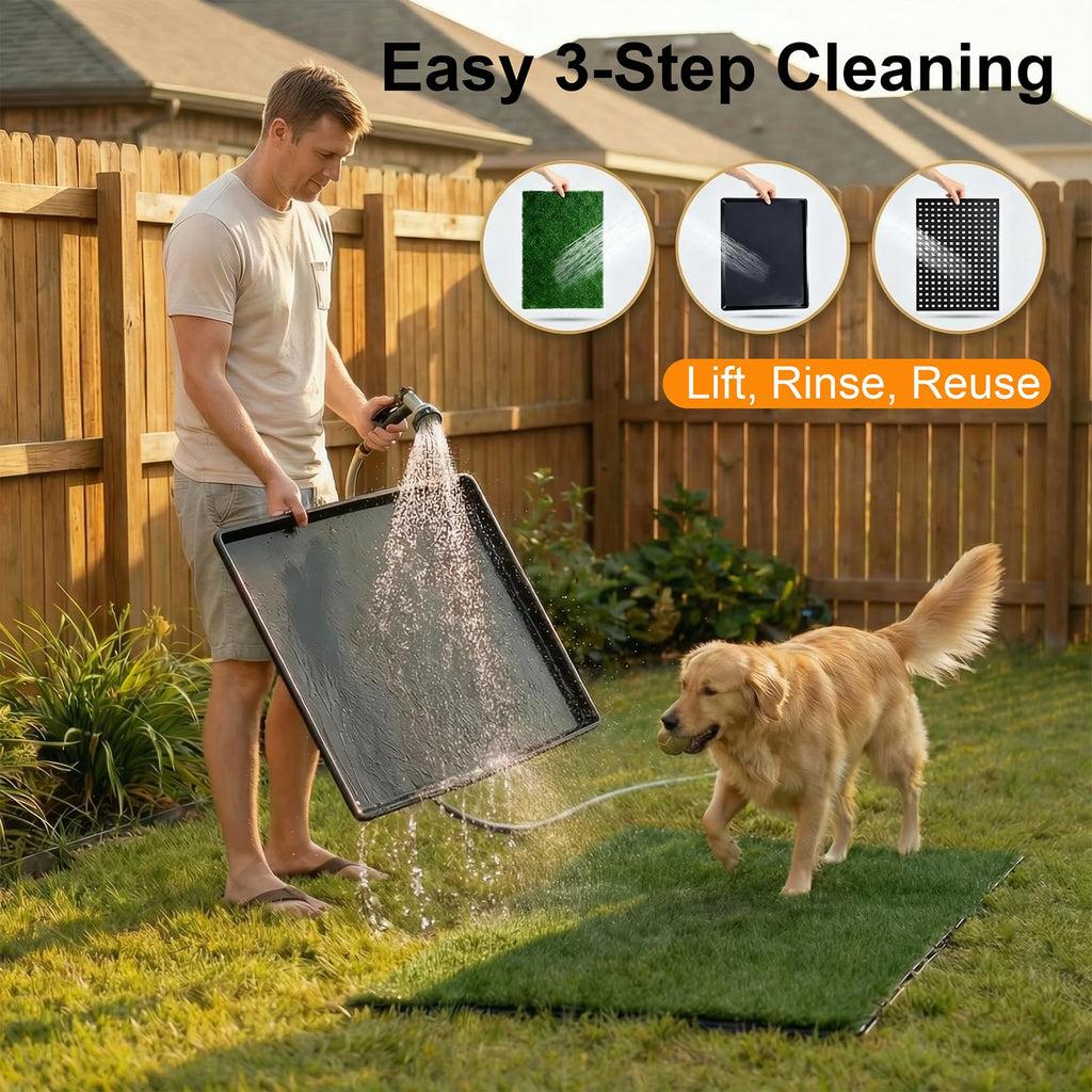 35"x23" Large Dog Grass Pad with Tray D431