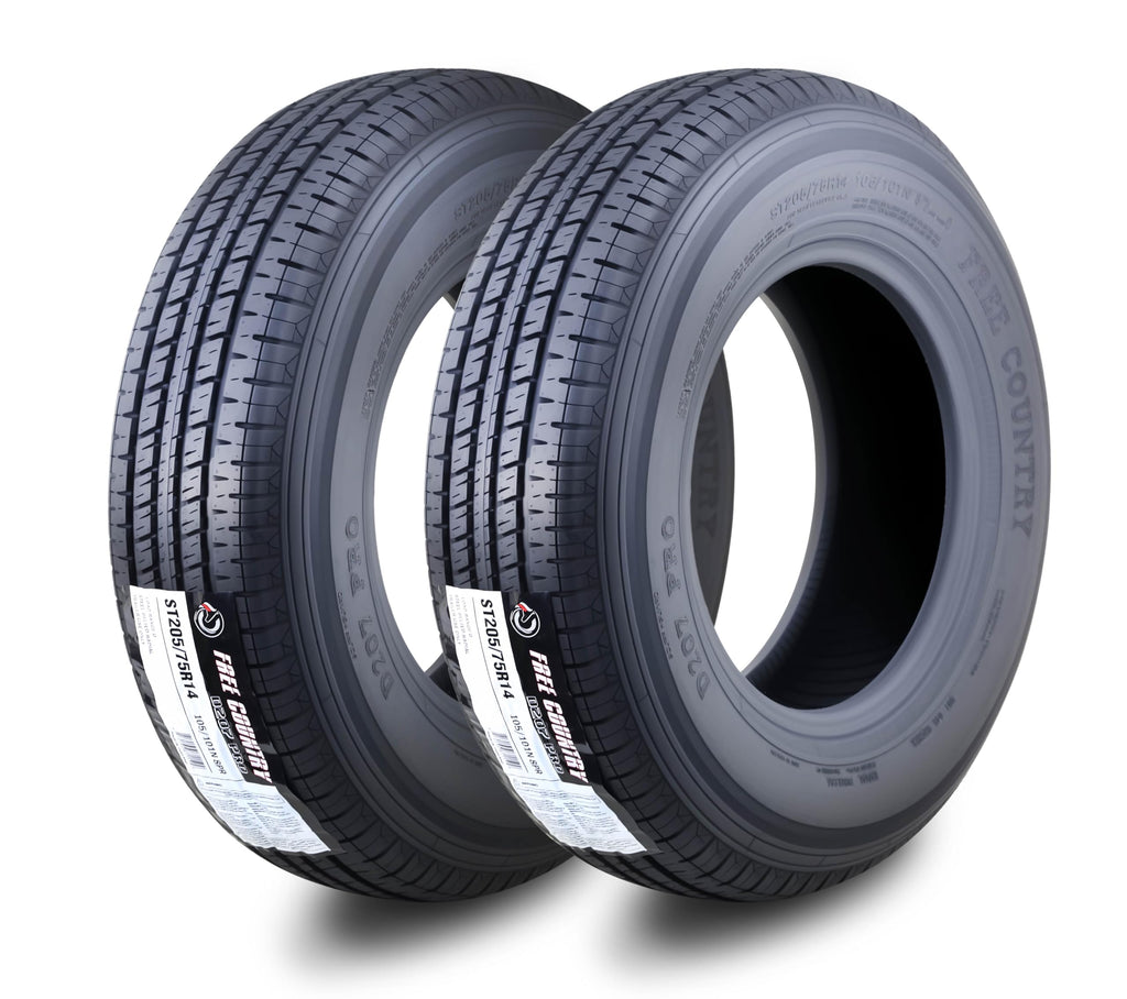 2 Premium Trailer Tires ST205/75R14 8PR LR D B753
