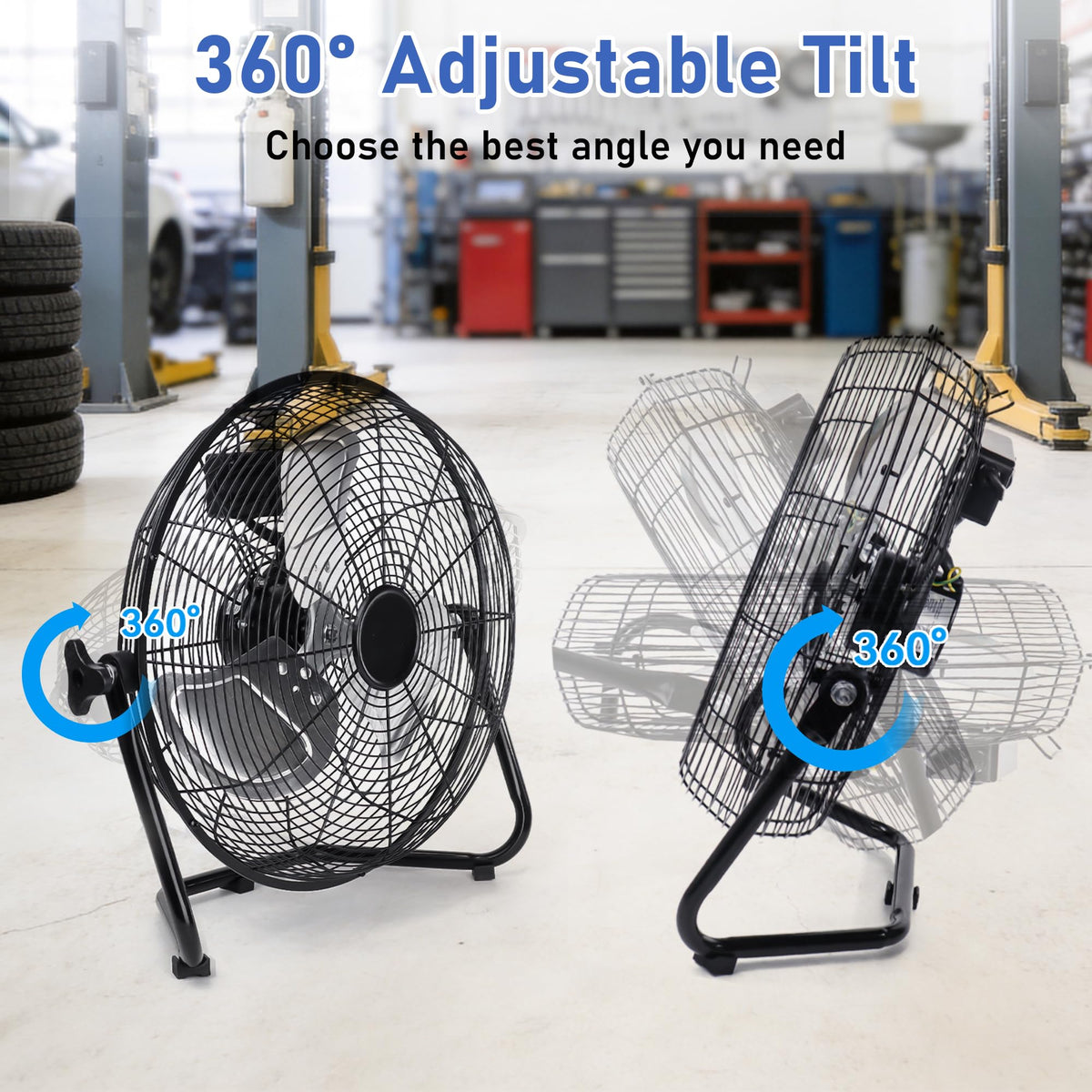 20'' High Velocity Wall Mount and Floor Fan with Remote A735