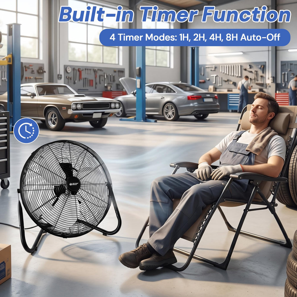 20'' High Velocity Wall Mount and Floor Fan with Remote A735