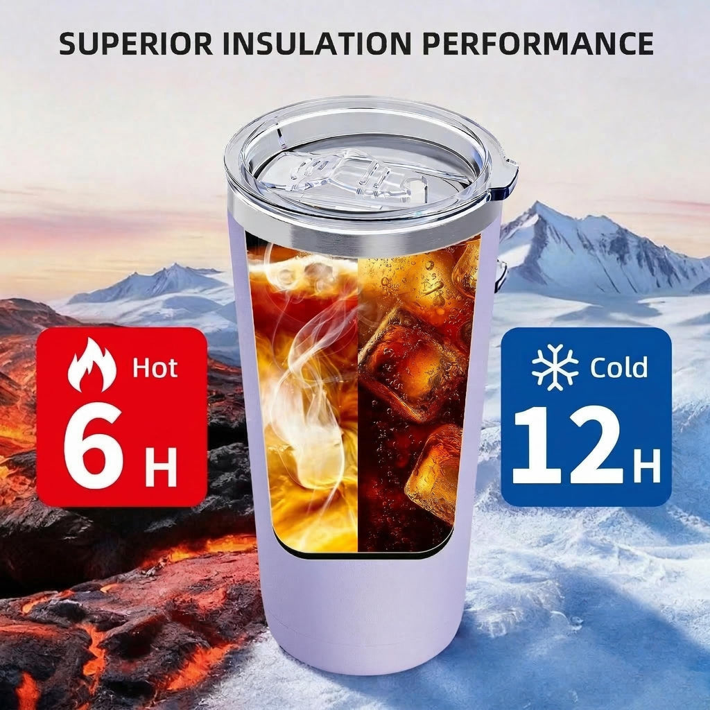 20oz Stainless Steel Travel Coffee Tumbler W5806