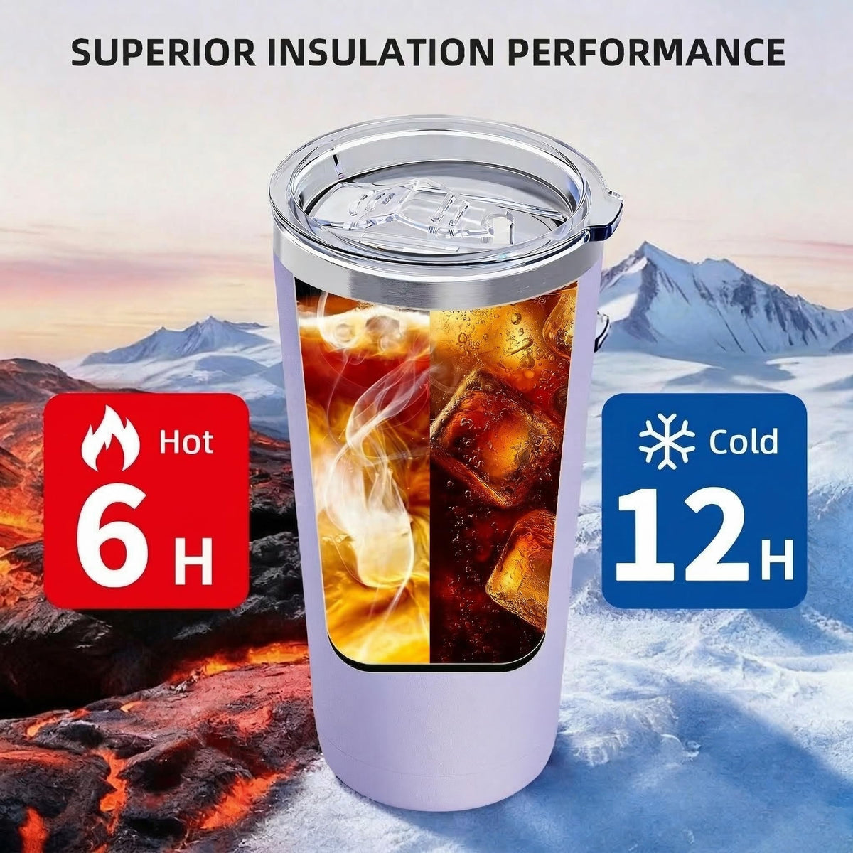 20oz Stainless Steel Travel Coffee Tumbler W5806