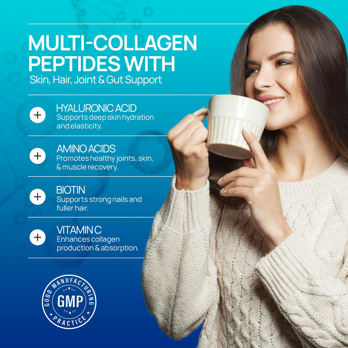 Multi Collagen Peptides Powder Unflavored Sugar Free 1.1 lb P578