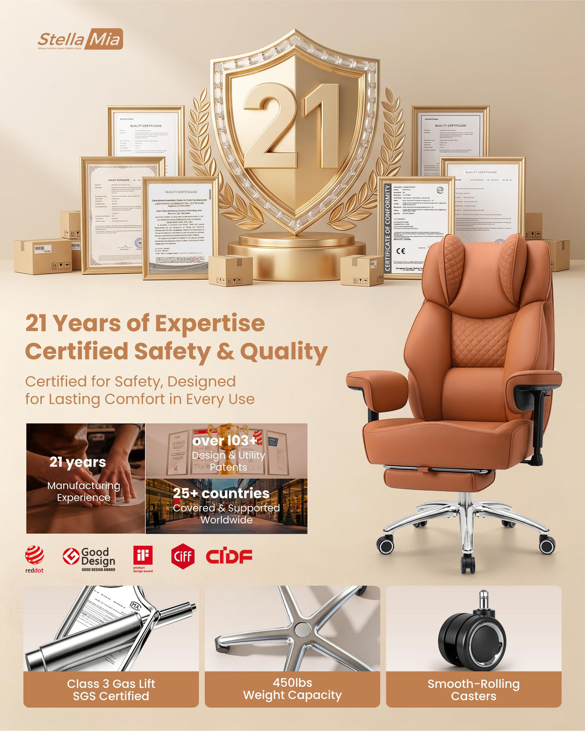 Big and Tall Ergonomic Office Chair K751