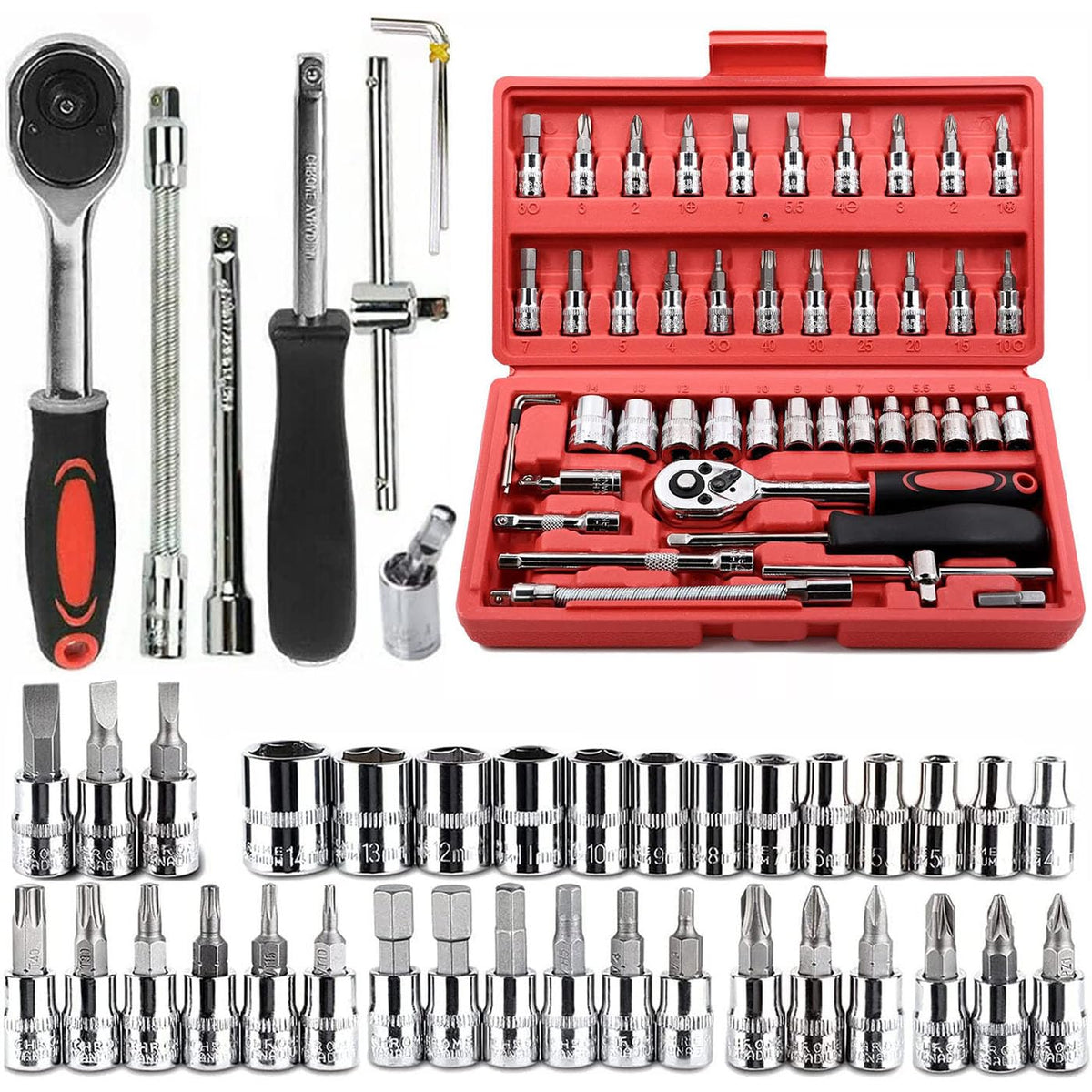 1/4 in. Drive Ratchet Socket Wrench Set Q170904
