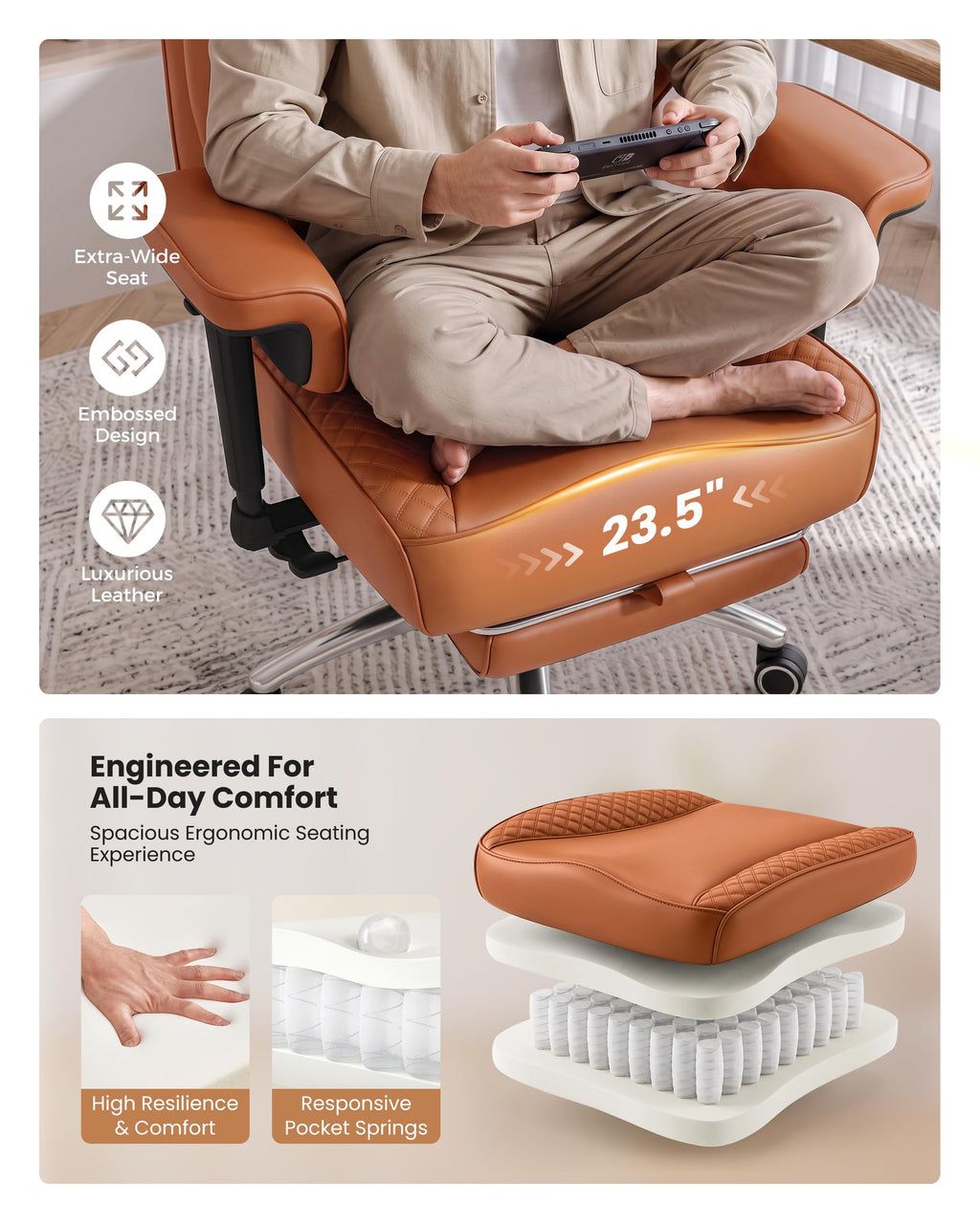 Big and Tall Ergonomic Office Chair K751