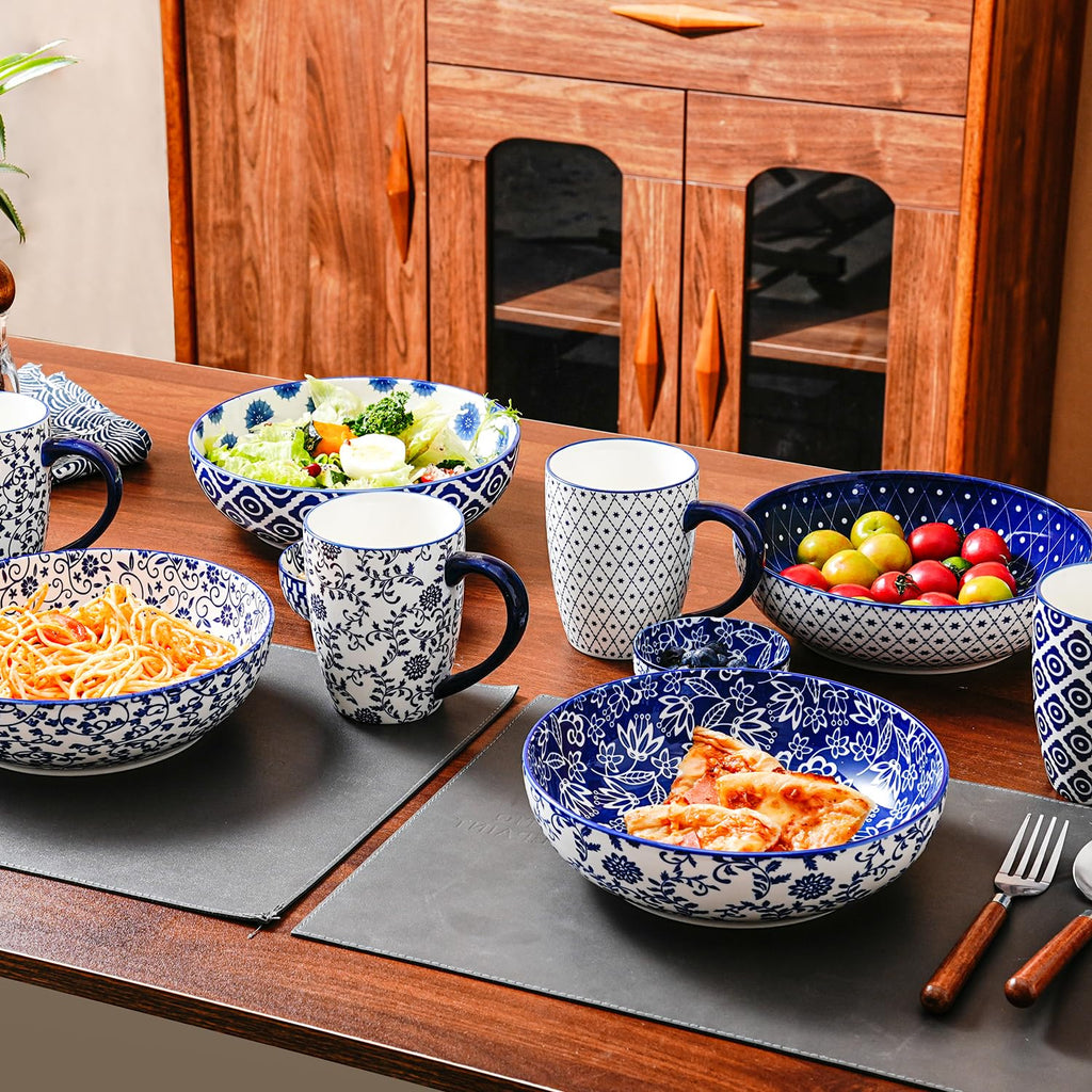 45 OZ Ceramic Pasta Bowls Set of 4 X609460