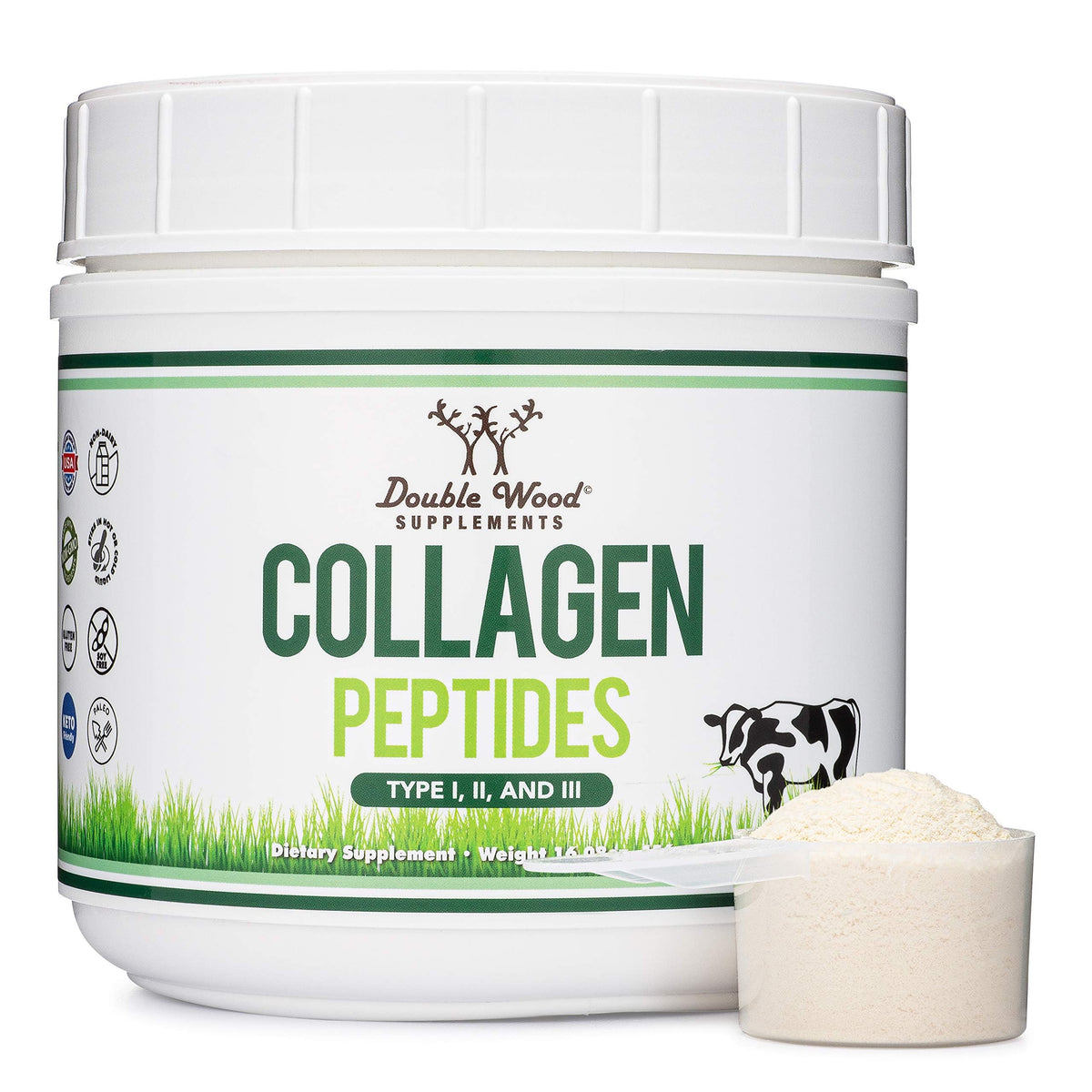Collagen Peptides Powder Type I II III 16 oz A3354