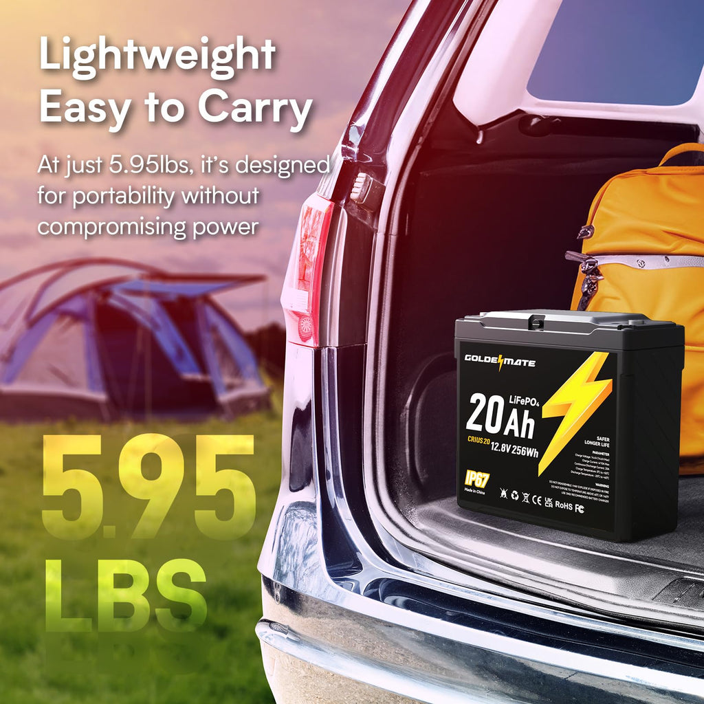 12V 20Ah Lithium LiFePO4 Battery 2 Packs N52549