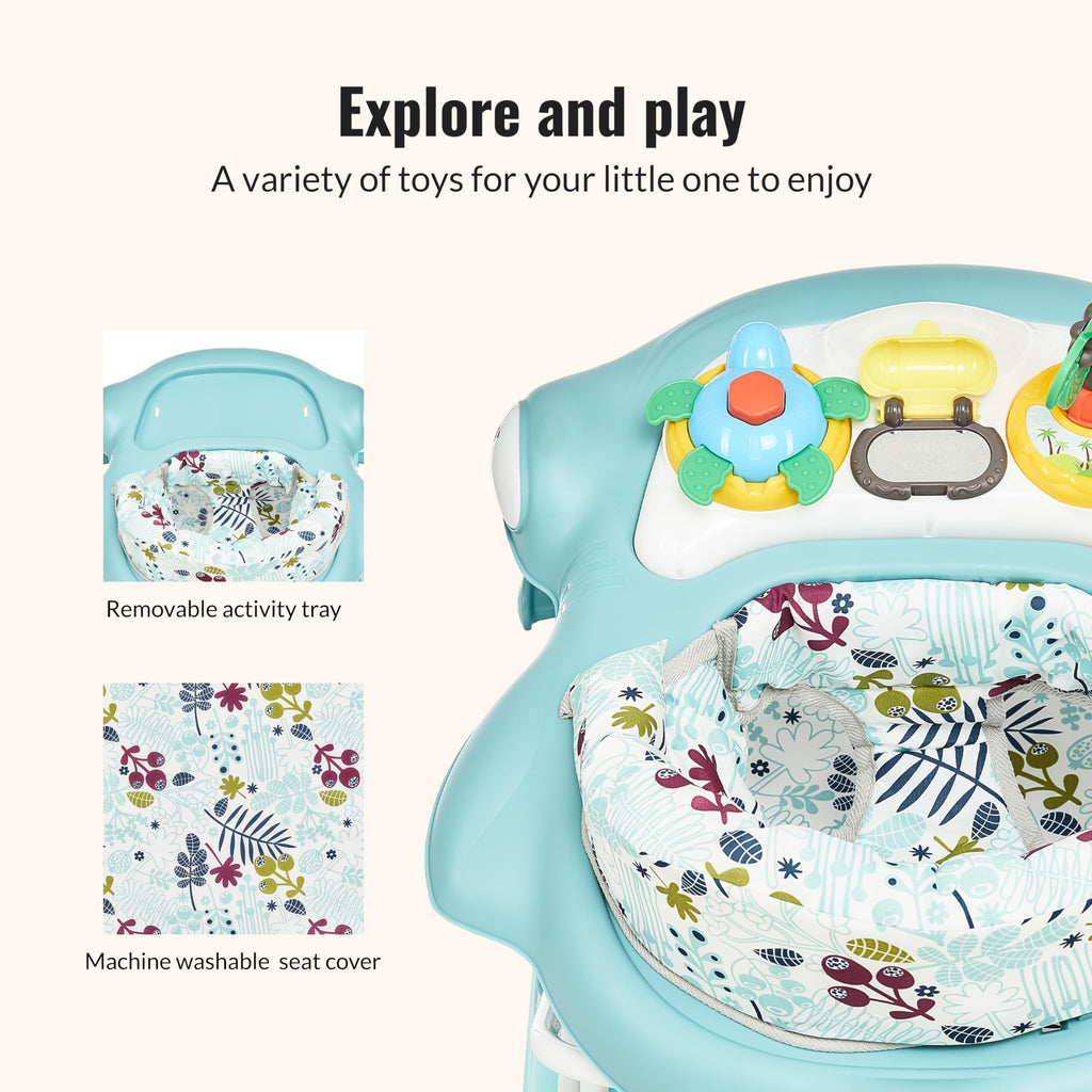 2-in-1 Foldable Baby Walker with Adjustable Height Q9753