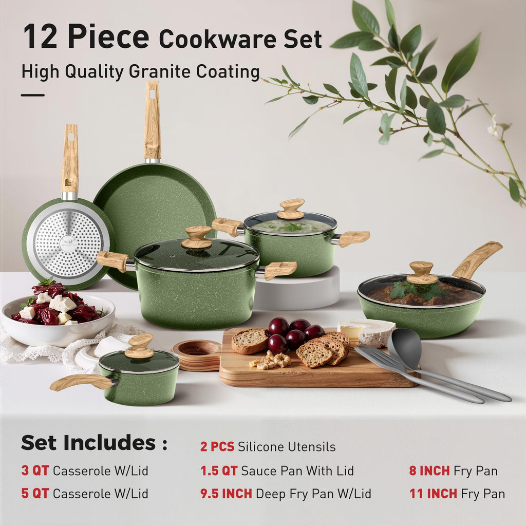 12 Piece Nonstick Cookware Set Z110