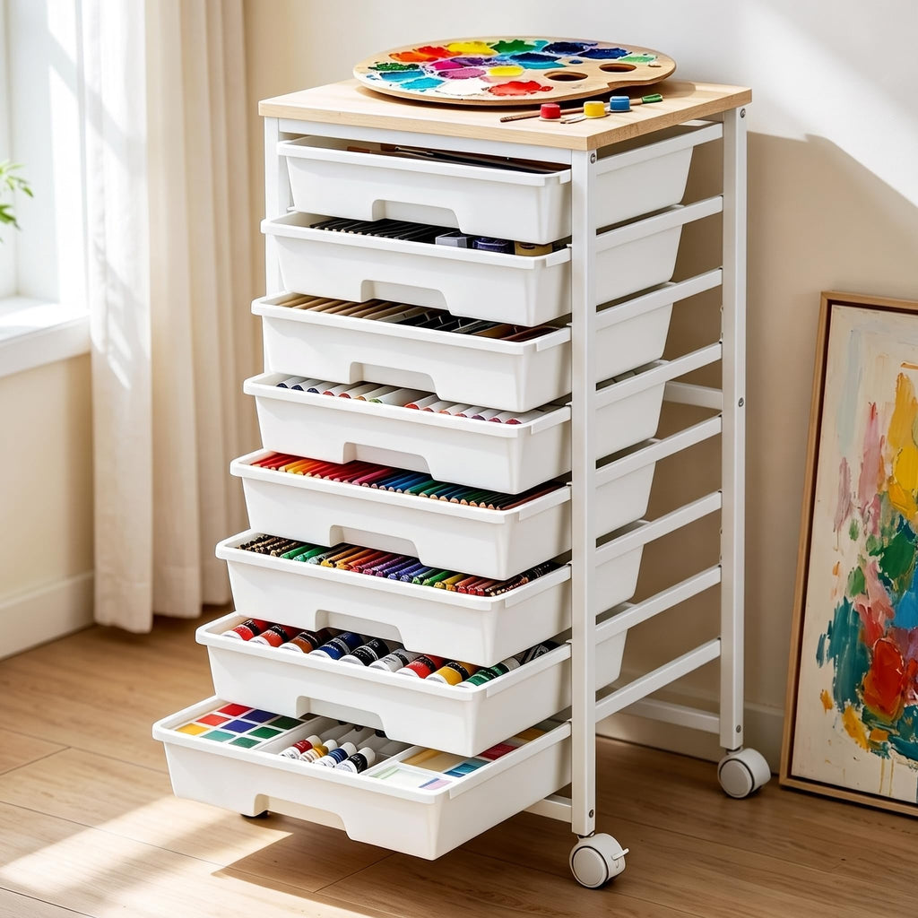 Rolling Cart with 8 Drawers E1883