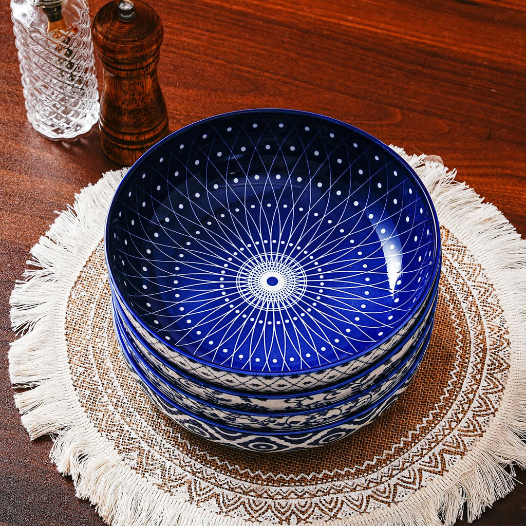 45 OZ Ceramic Pasta Bowls Set of 4 X609460