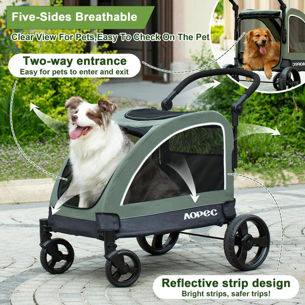 Green Dog Stroller 160 lbs Capacity S735