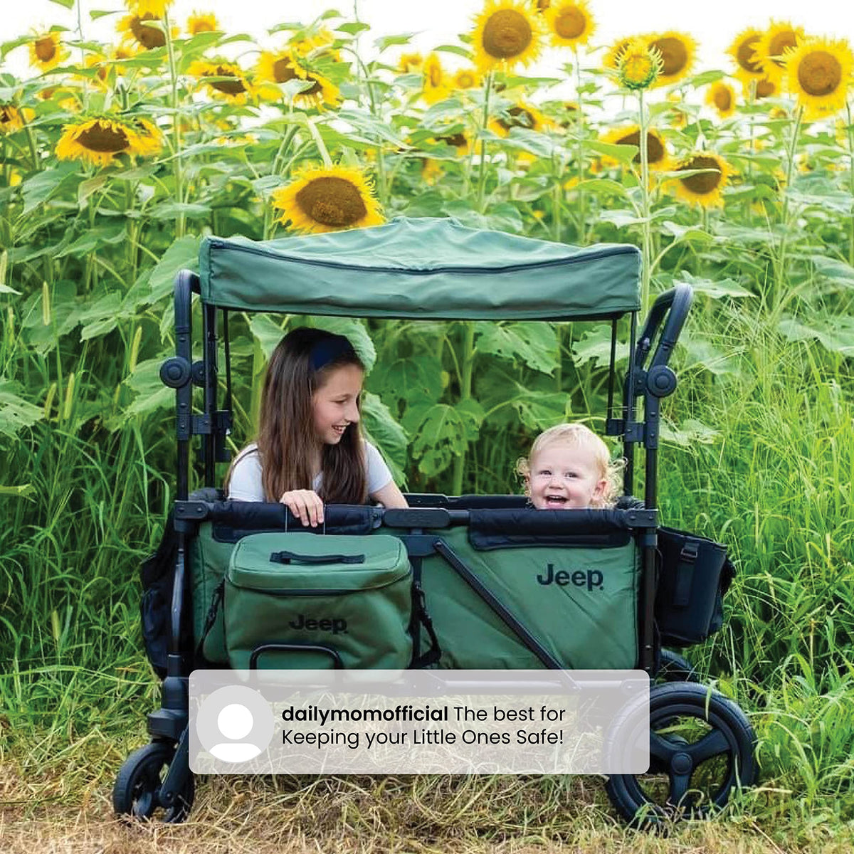Black/Green Stroller Wagon with Cooler Bag R3012