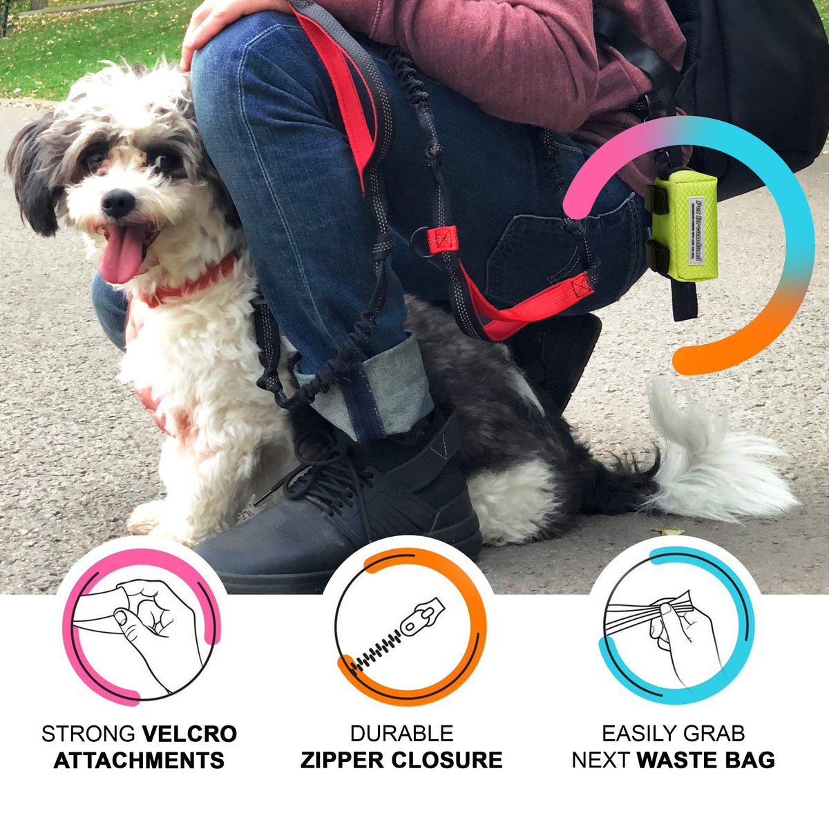 Hands Free Dog Leash for Large Dogs with Poop Bag Dispenser F678408